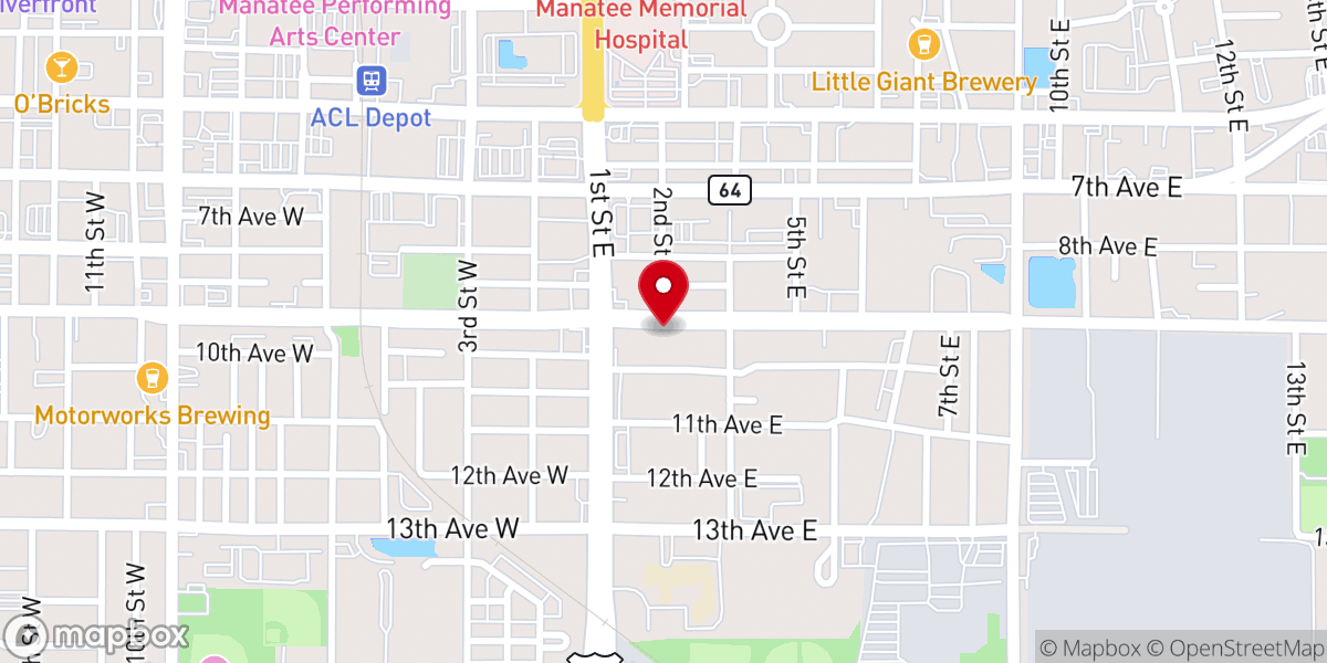 Map showing location of 201 Church of Christ
