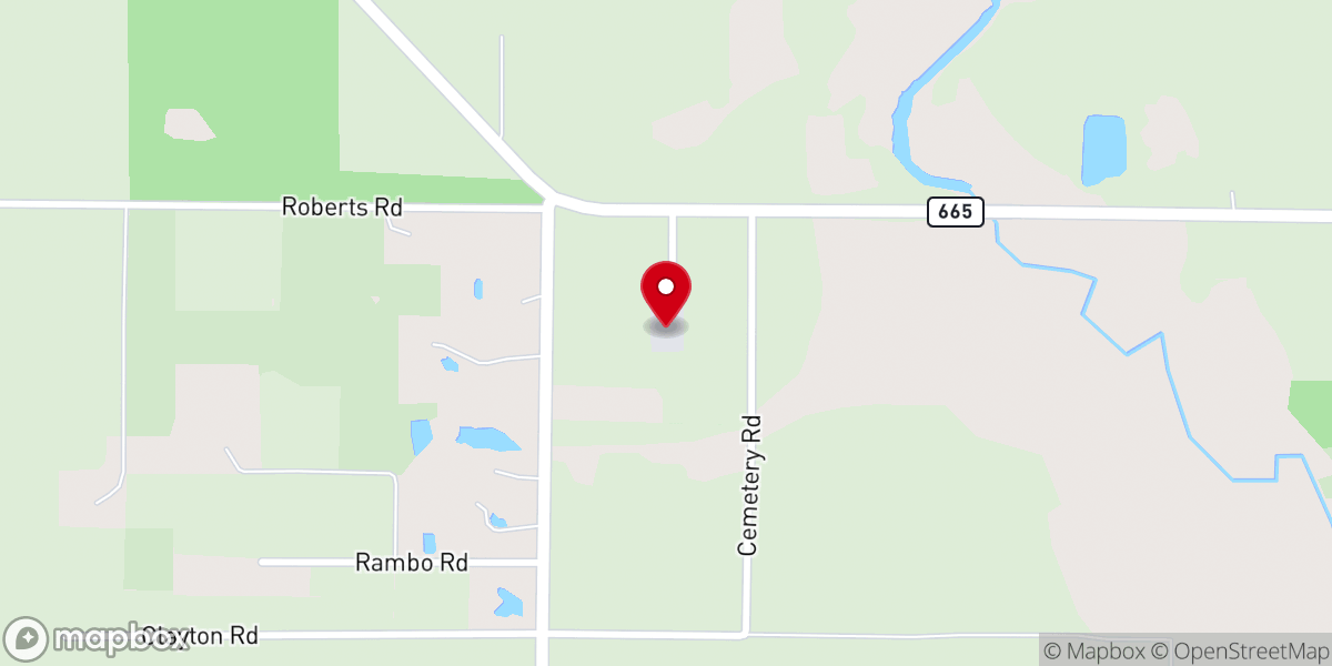 Map showing location of Union Baptist Church