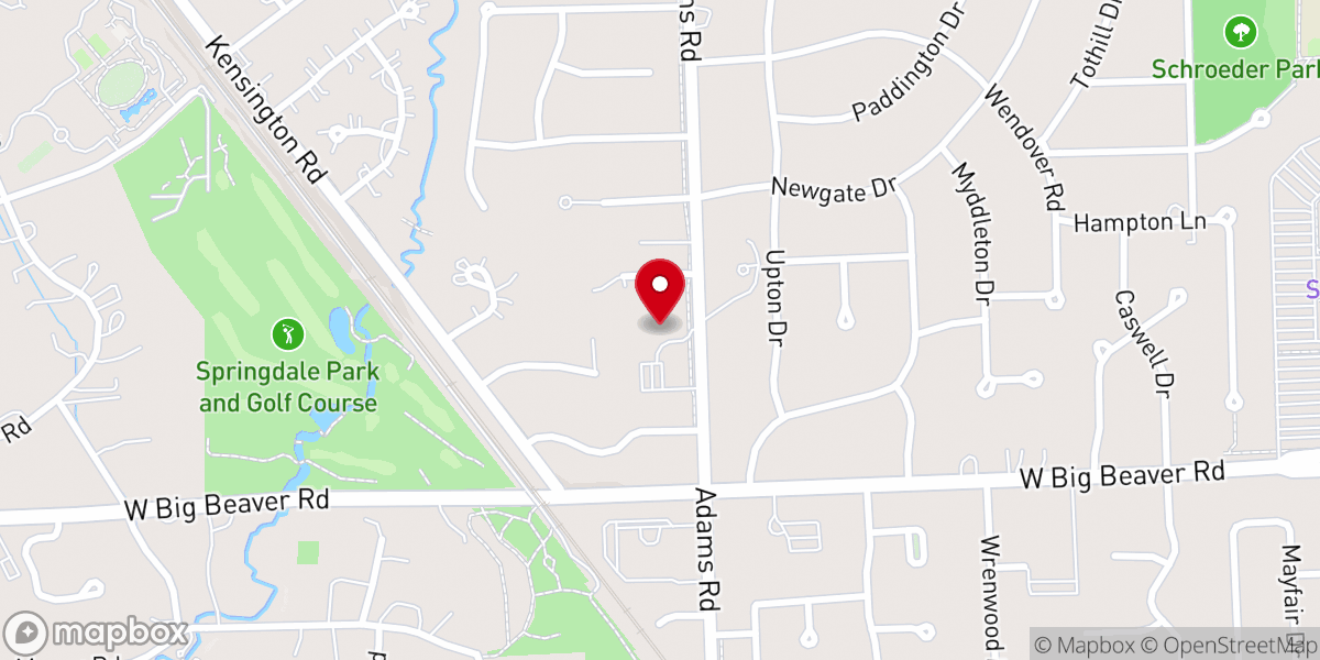 Map showing location of Pilgrim Congregational Church
