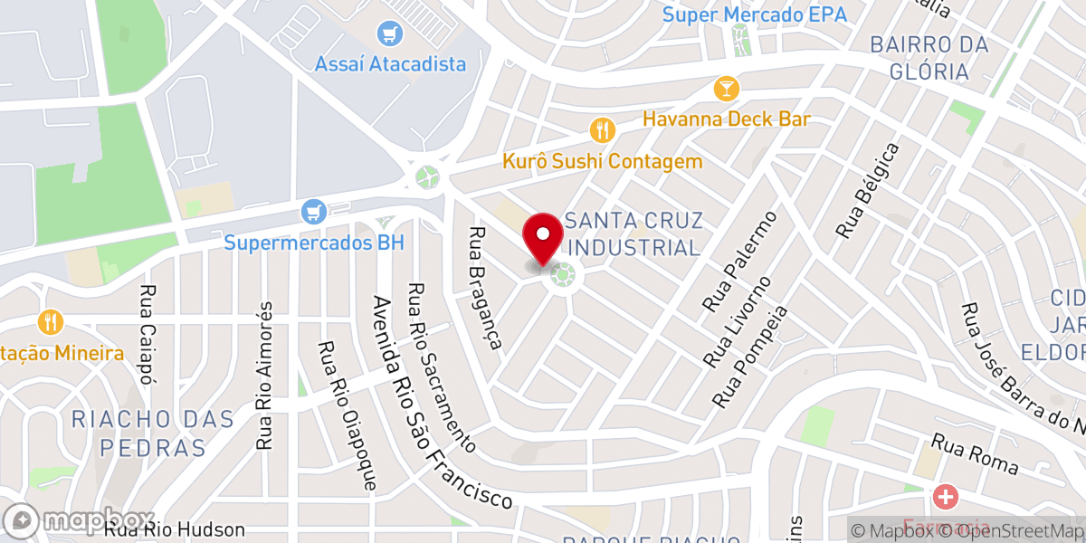 Map showing location of Paróquia Santa Cruz - Igreja São José Operário