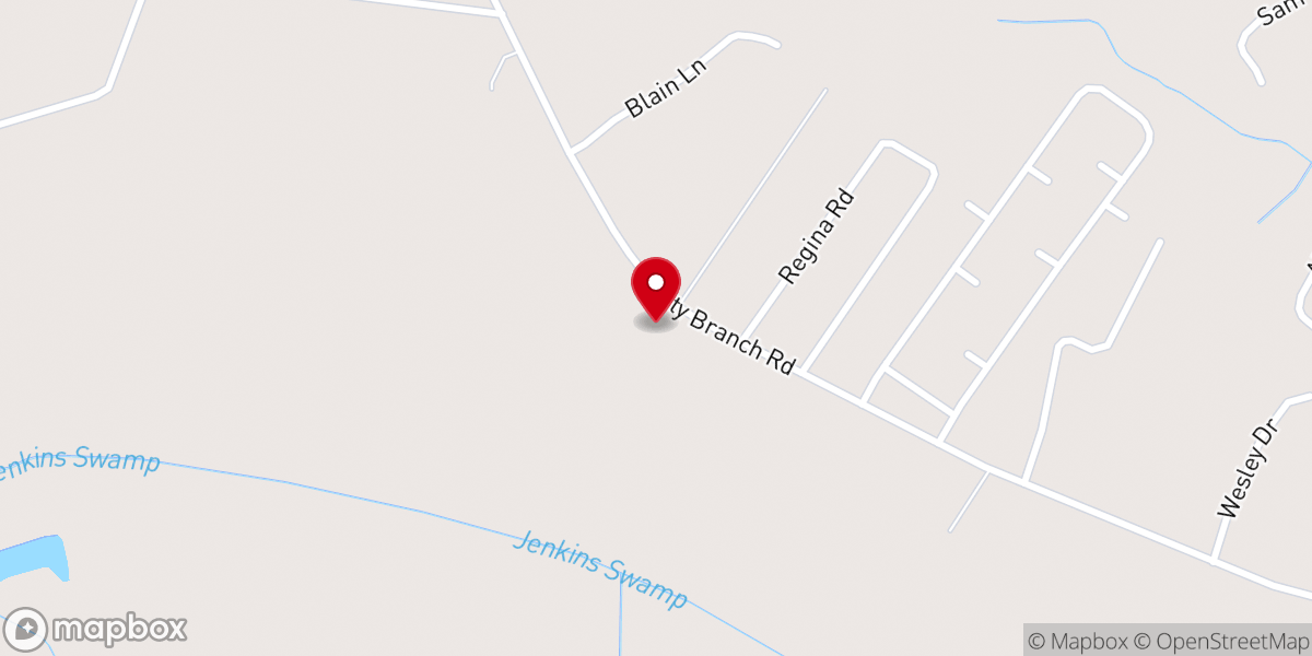 Map showing location of Bethlehem #1 Missionary Baptist Church