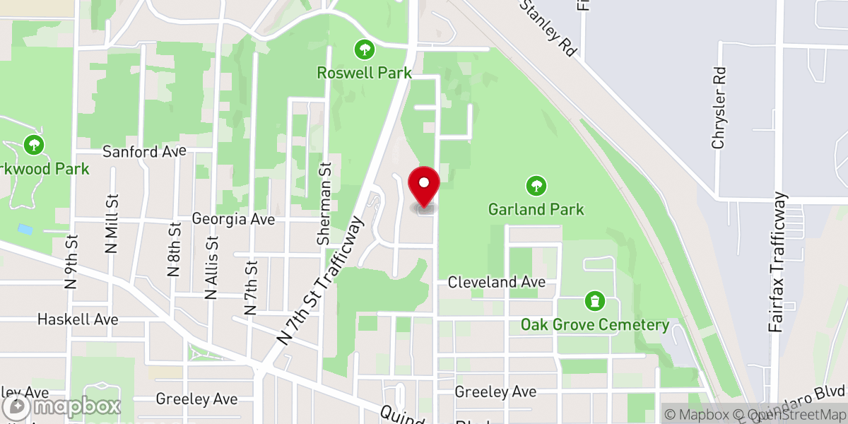 Map showing location of St John Baptist Church