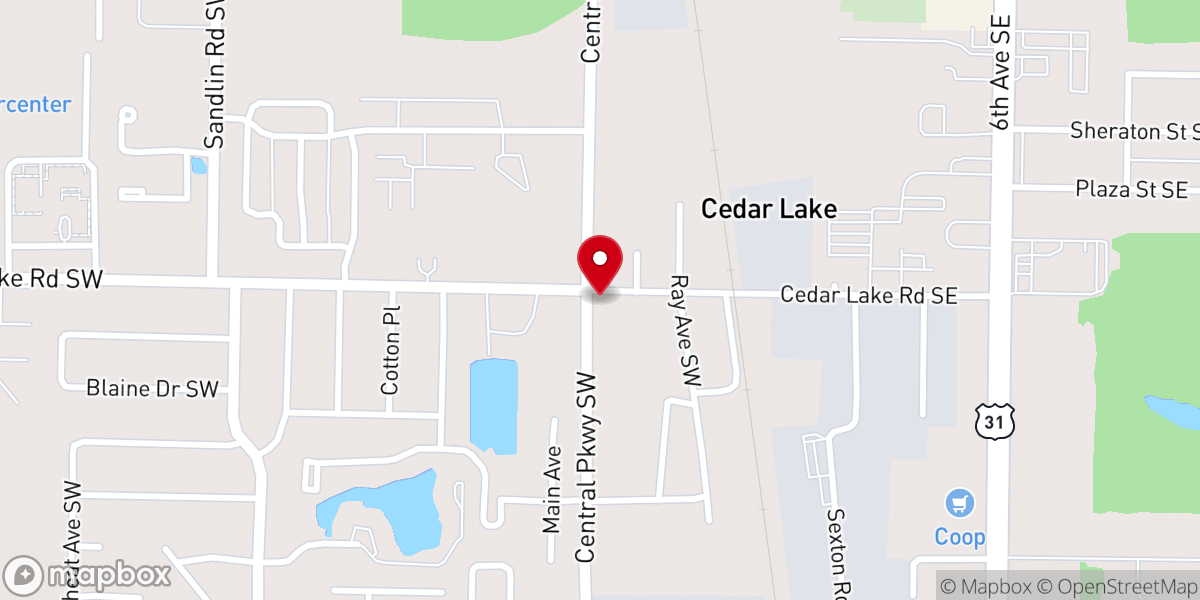 Map showing location of St. Peter Missionary Baptist Church