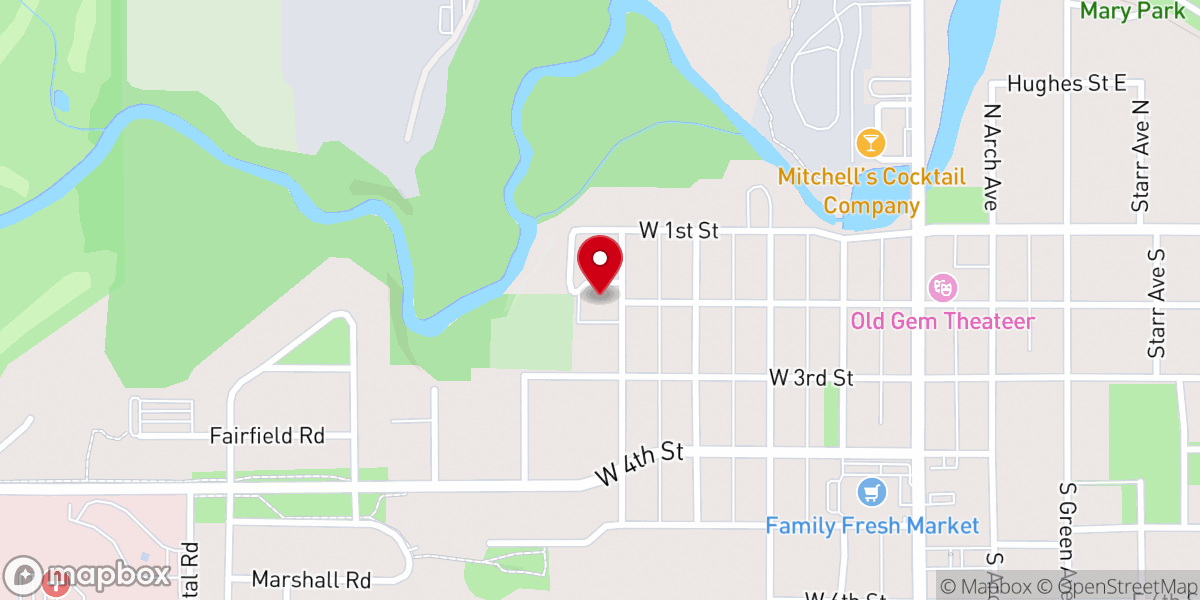 Map showing location of Immaculate Conception Catholic Church
