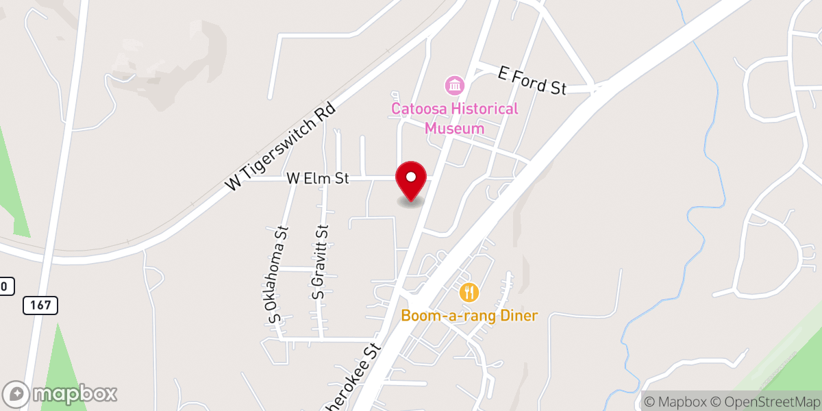Map showing location of God's Amazing Grace Church