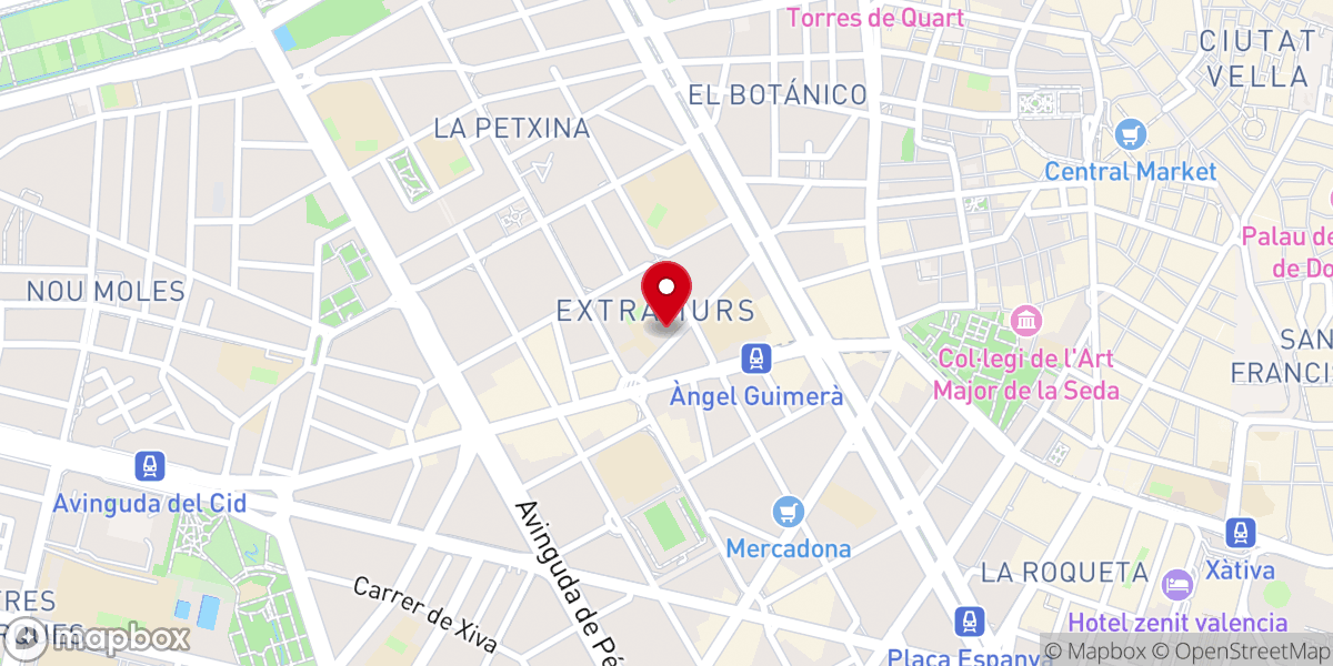 Map showing location of Parroquia del Buen Pastor