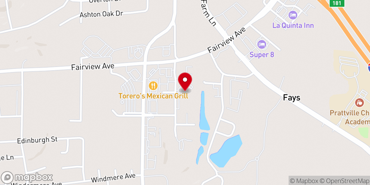Map showing location of United Christian Church Prattville