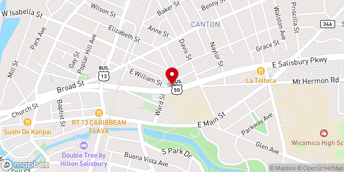 Map showing location of Parkway Church of God