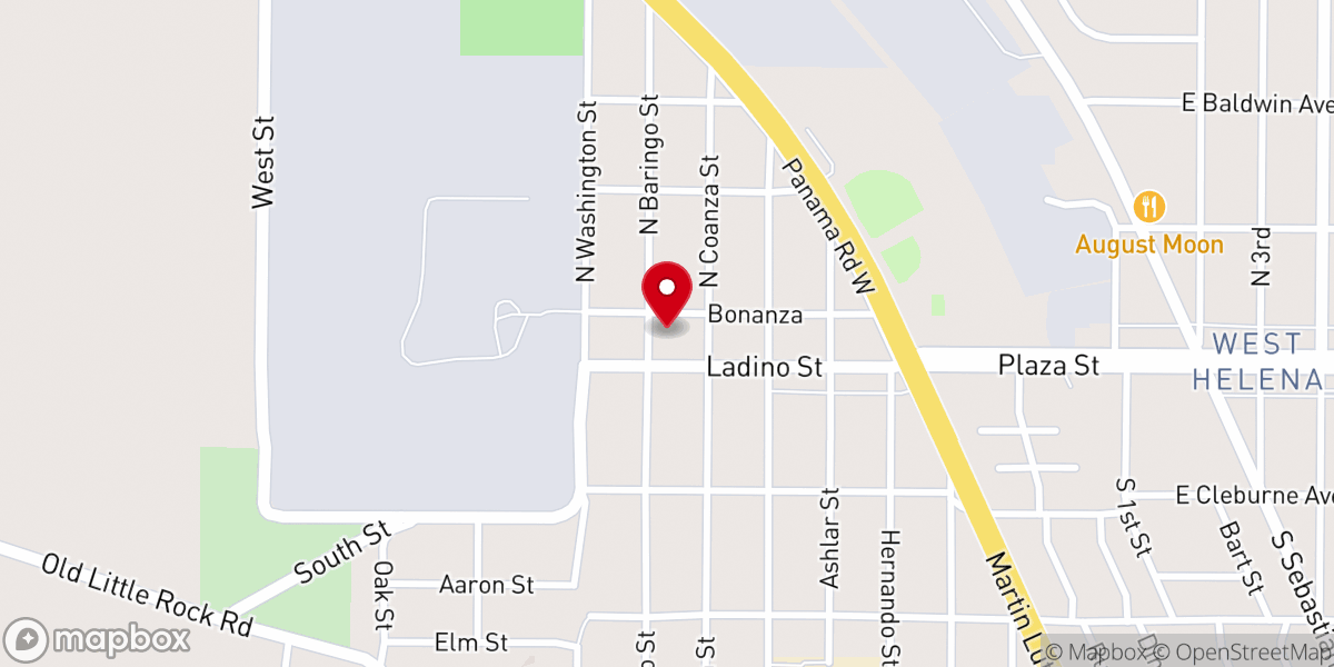 Map showing location of First Baptist Church