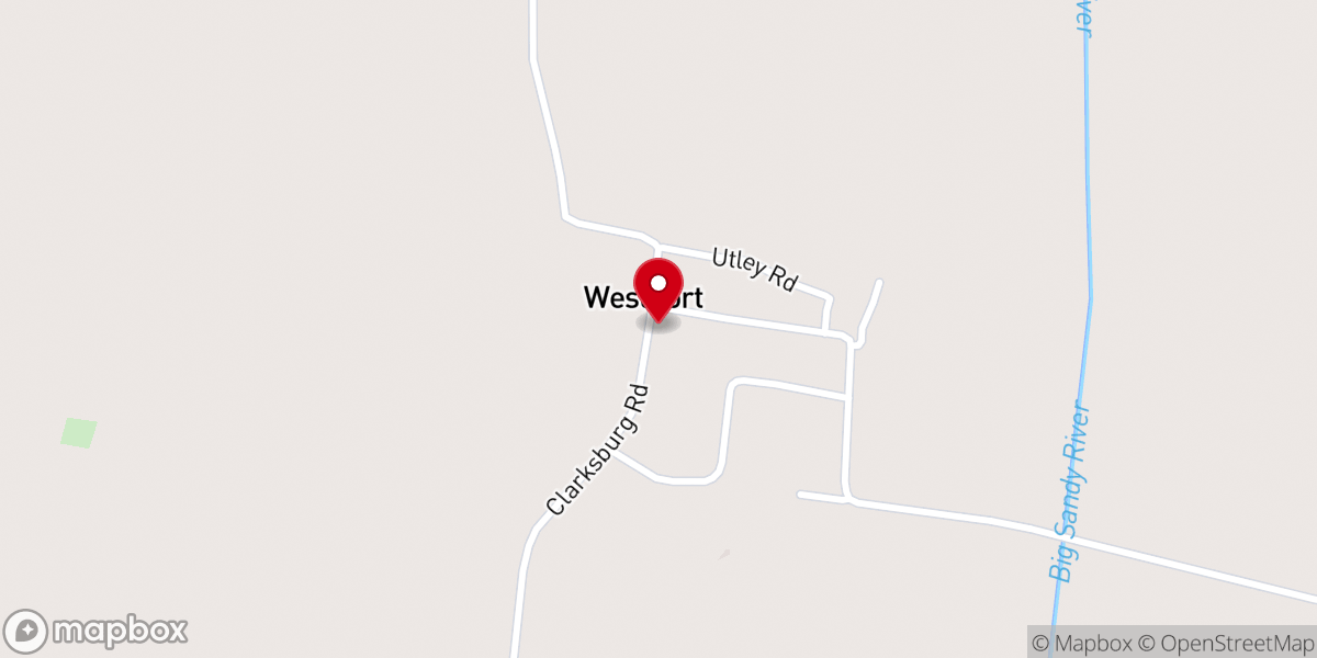 Map showing location of Westport Missionary Baptist Church