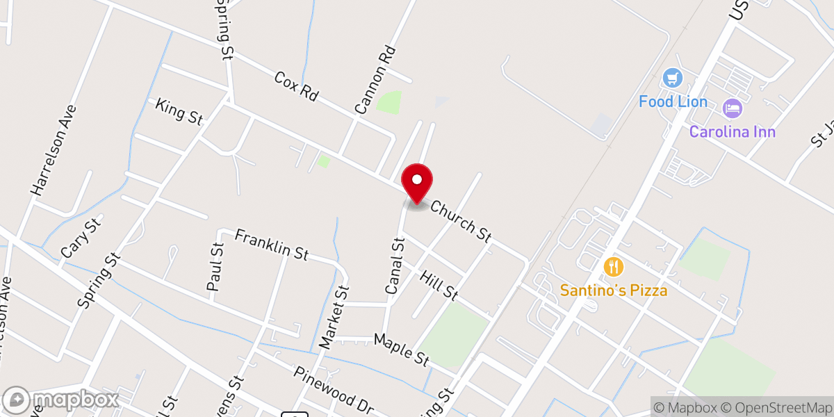Map showing location of Mount Rona Church