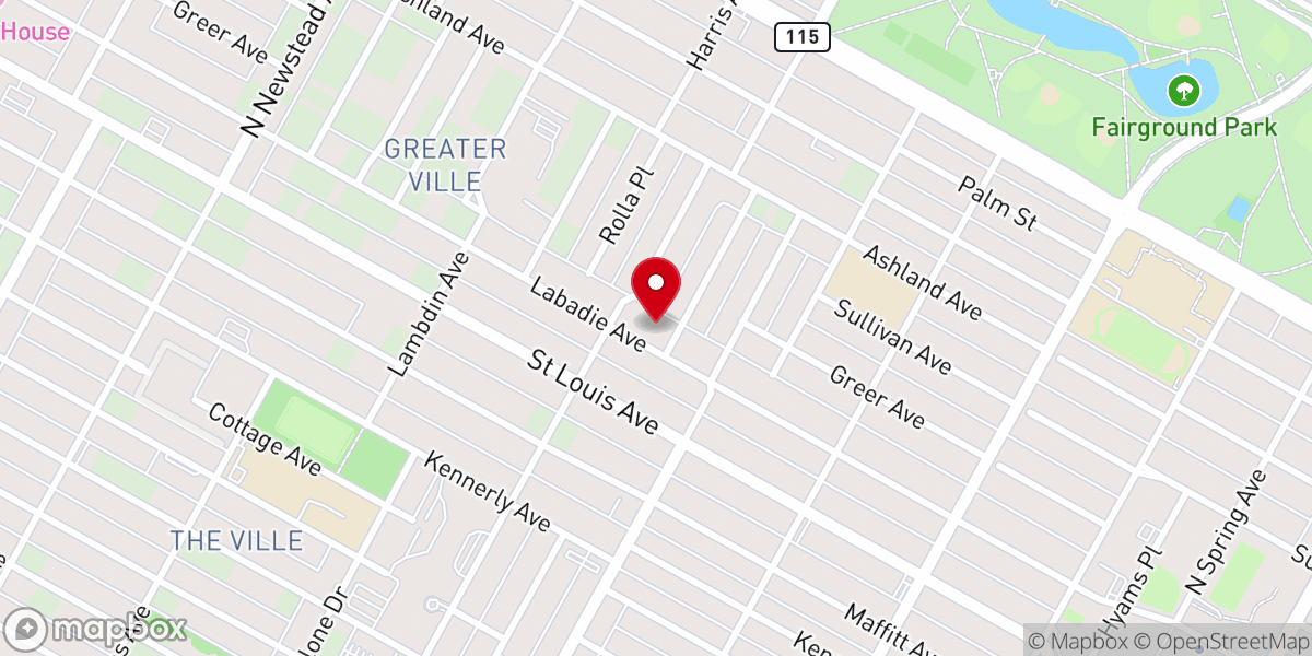 Map showing location of Mount Chapel Missionary Baptist Church