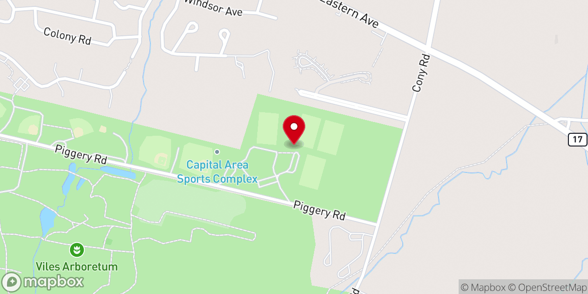 Map showing location of Capital Area Sports Complex