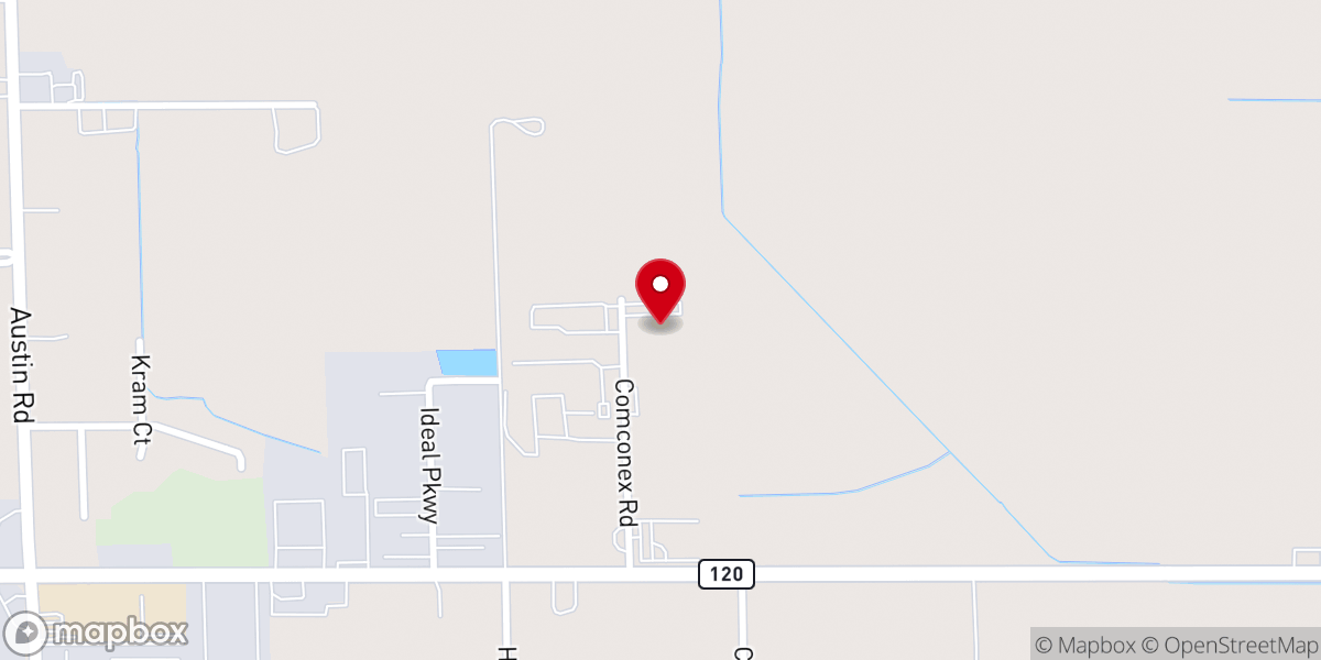 Map showing location of New Hope Church