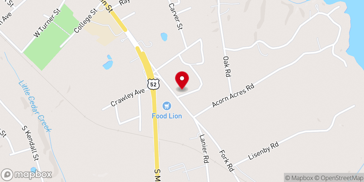 Map showing location of Barringer Chapel Baptist