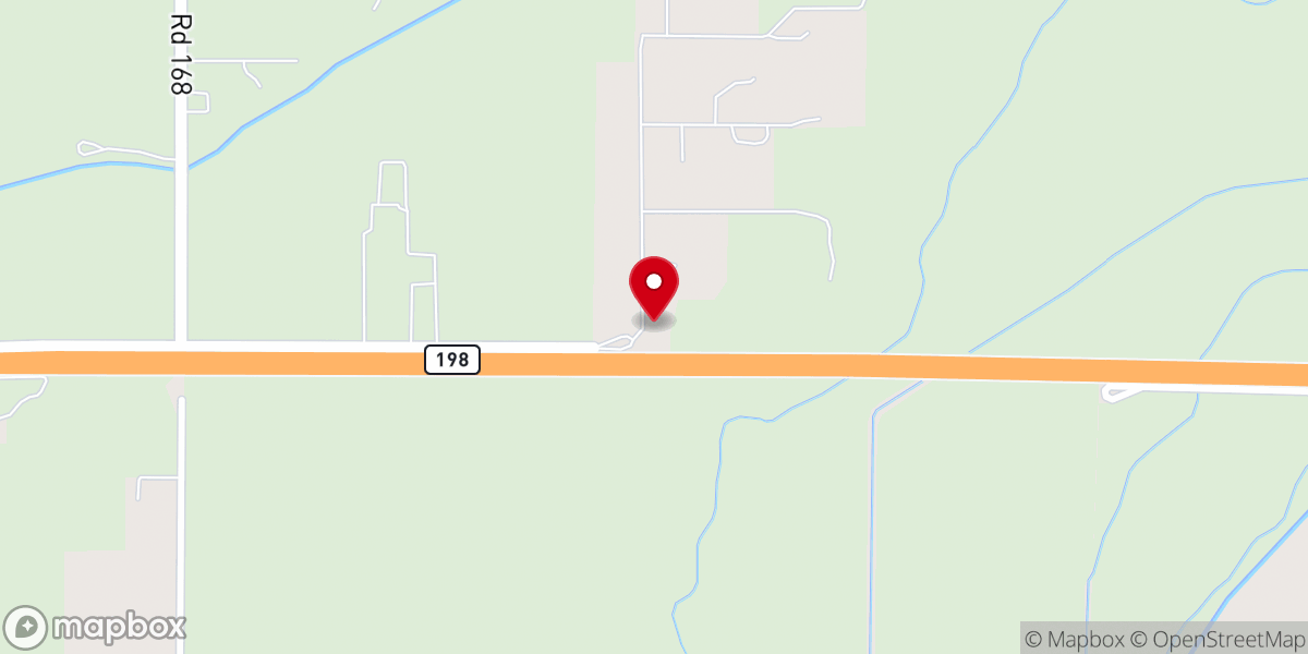 Map showing location of Visalia Friends Meeting House