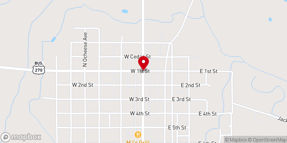Map showing location of Jessie's House