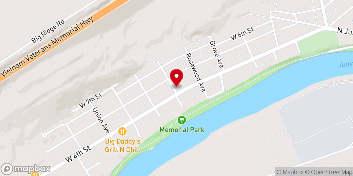 Map showing location of Lake Park Church