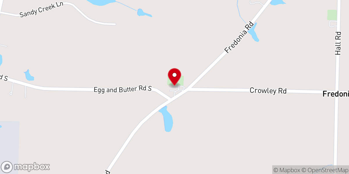Map showing location of Fredonia Baptist Church