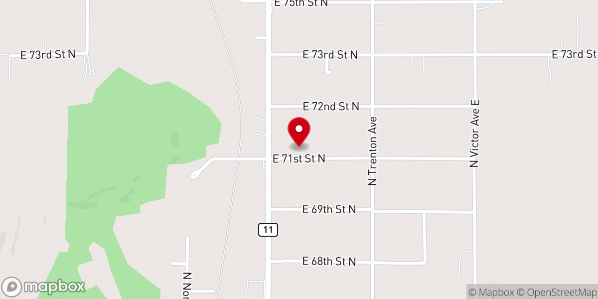 Map showing location of First Baptist Church of Turley