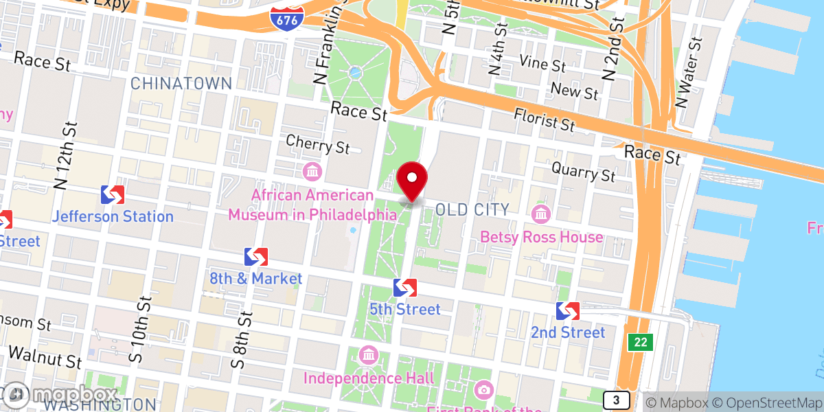 Map showing location of Friends Meeting House
