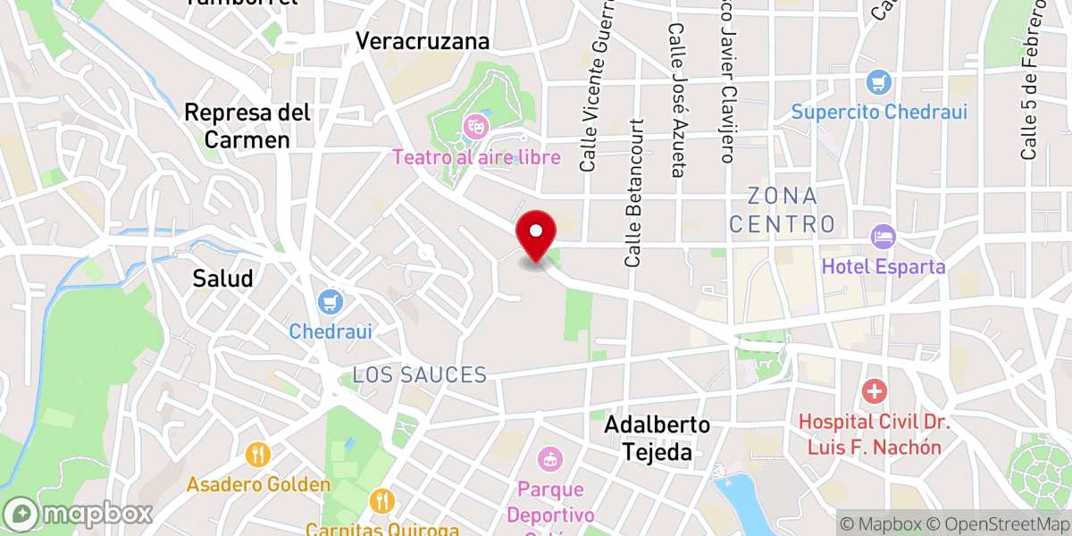 Map showing location of Arquidiocesis de Xalapa, A. R.