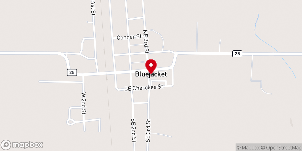 Map showing location of Timberhill Baptist Church