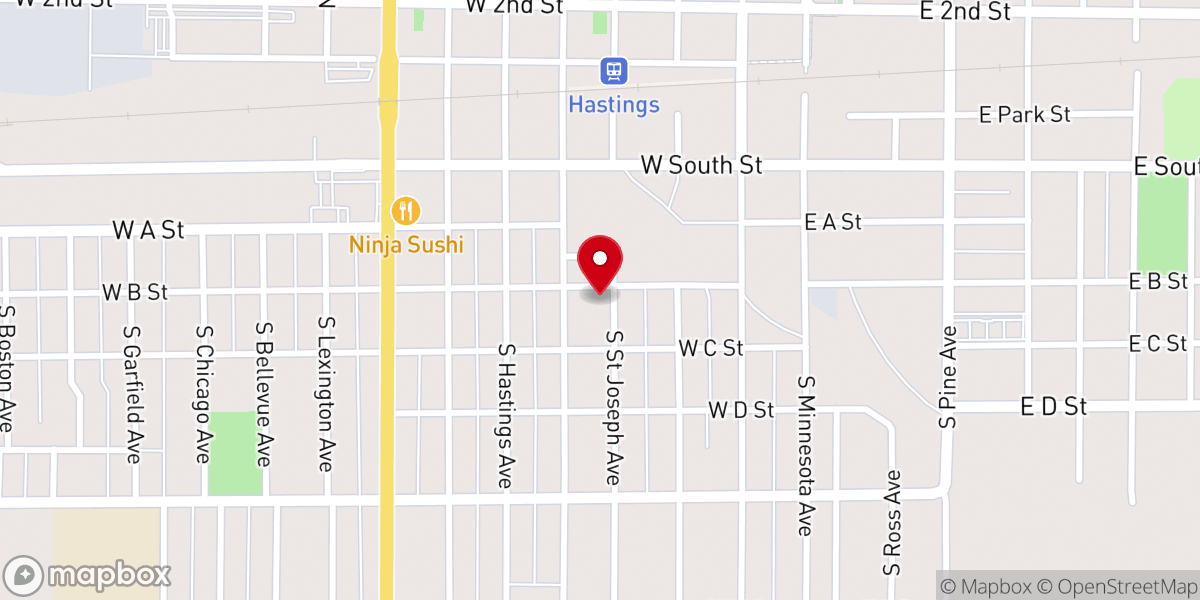 Map showing location of Second Presbyterian Church