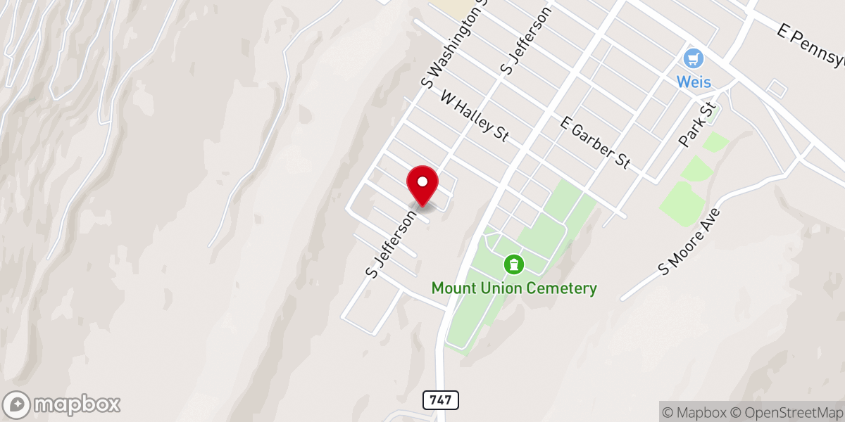 Map showing location of Celebrate Recovery Mount Union