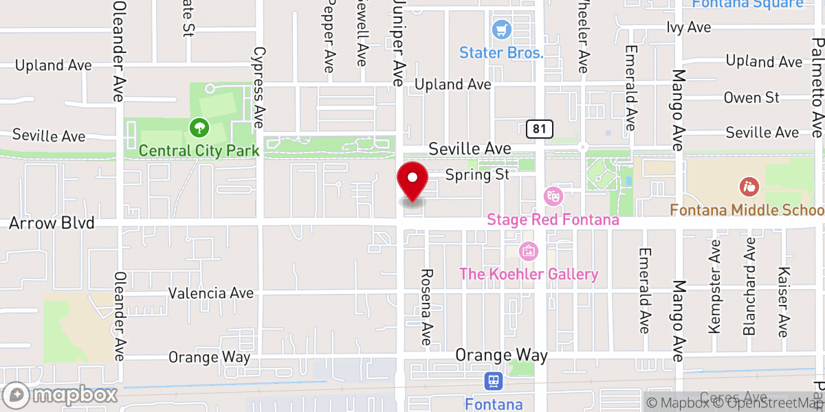 Map showing location of Cross Roads Evangelical Free Church