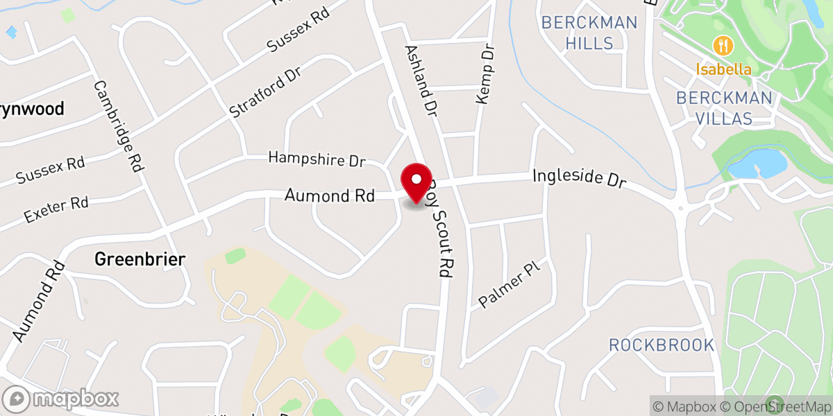 Map showing location of Our Redeemer Lutheran Church