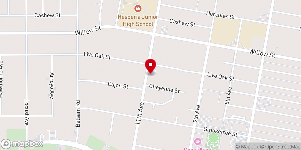 Map showing location of Grace Baptist Church