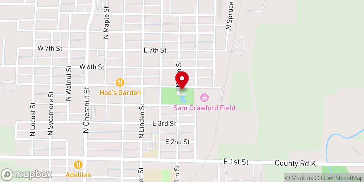 Map showing location of Wahoo Community Church