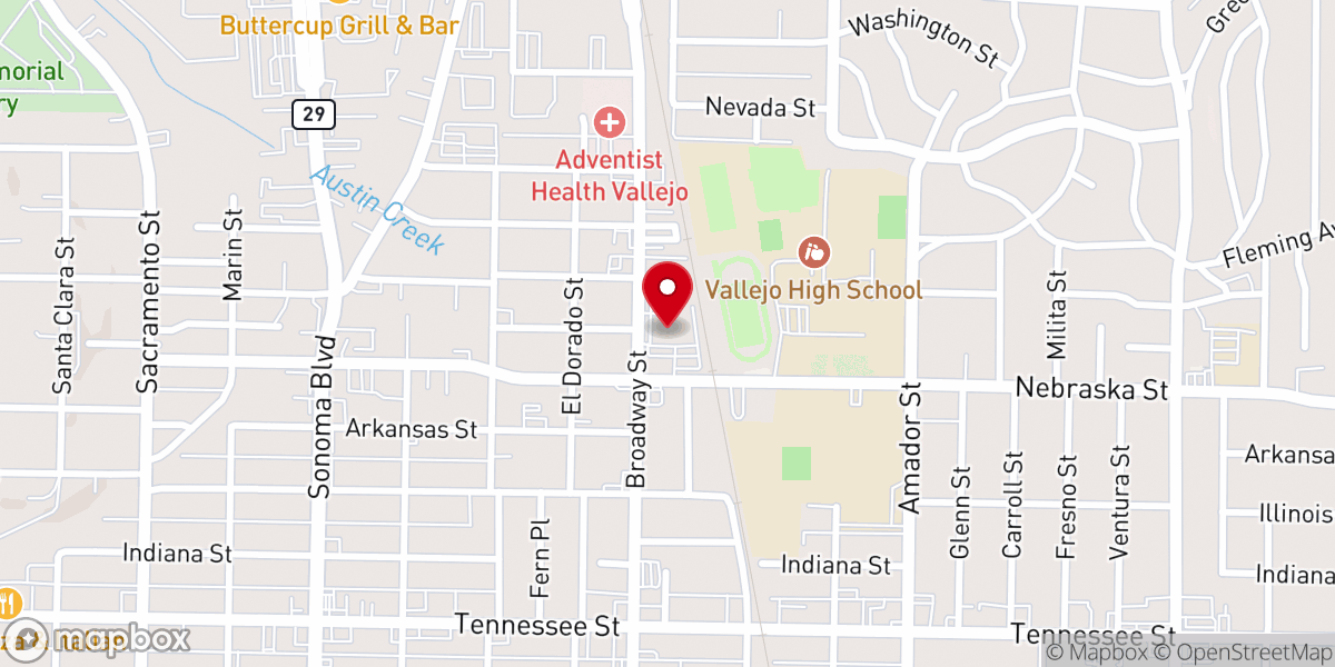 Map showing location of Community Bible Church
