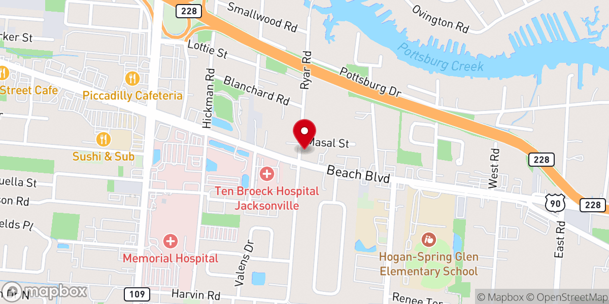 Map showing location of Glendale Community Church