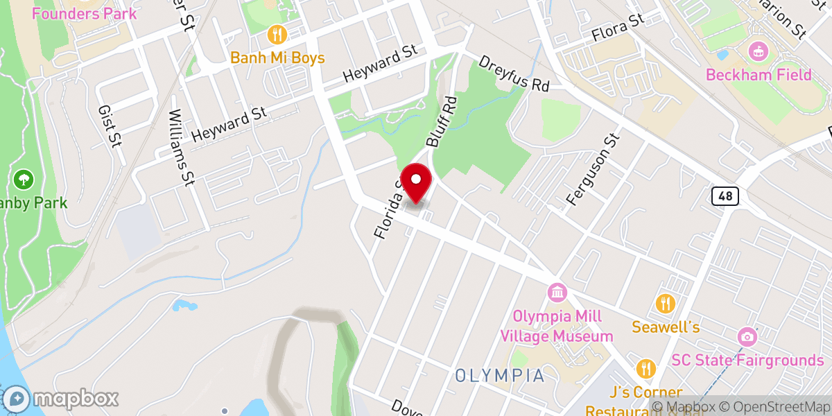 Map showing location of Saintt Luke Lutheran Church