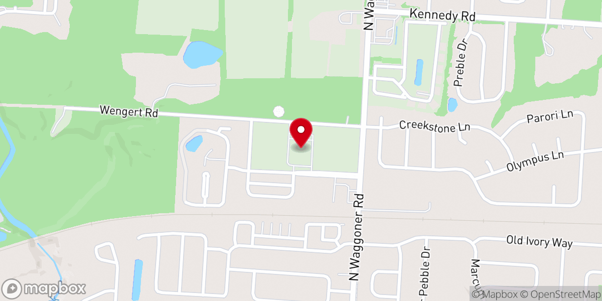 Map showing location of Eastpointe Christian Church