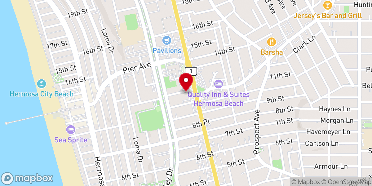Map showing location of Guidestone Church Hermosa Beach