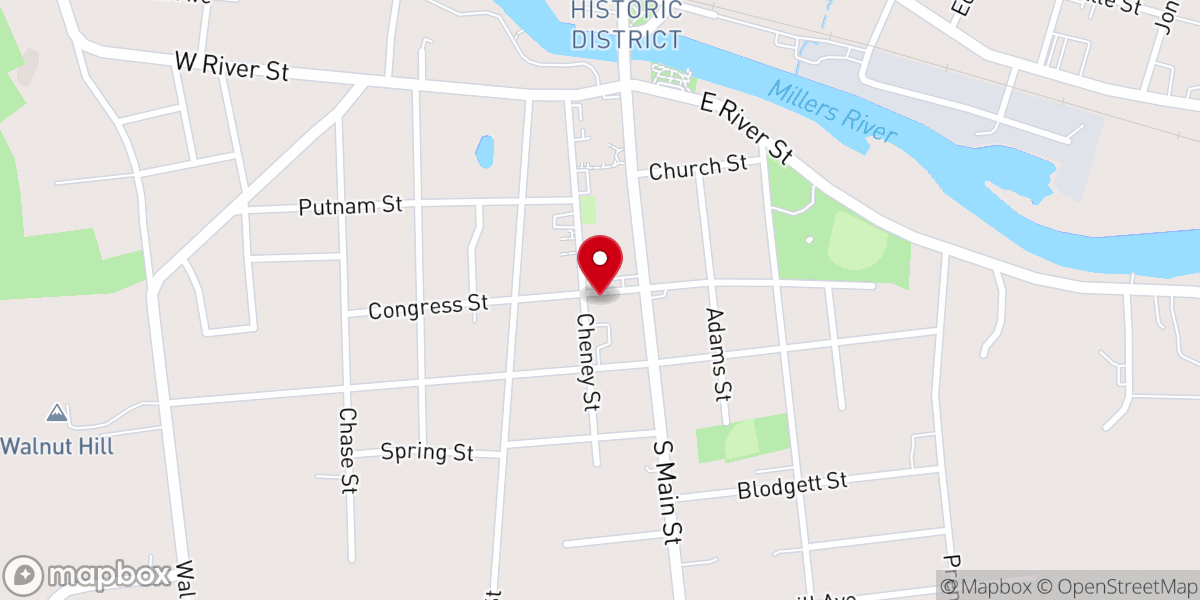 Map showing location of Saint Mary's Parish, Saint Vincent de Paul - Food Distribution Center