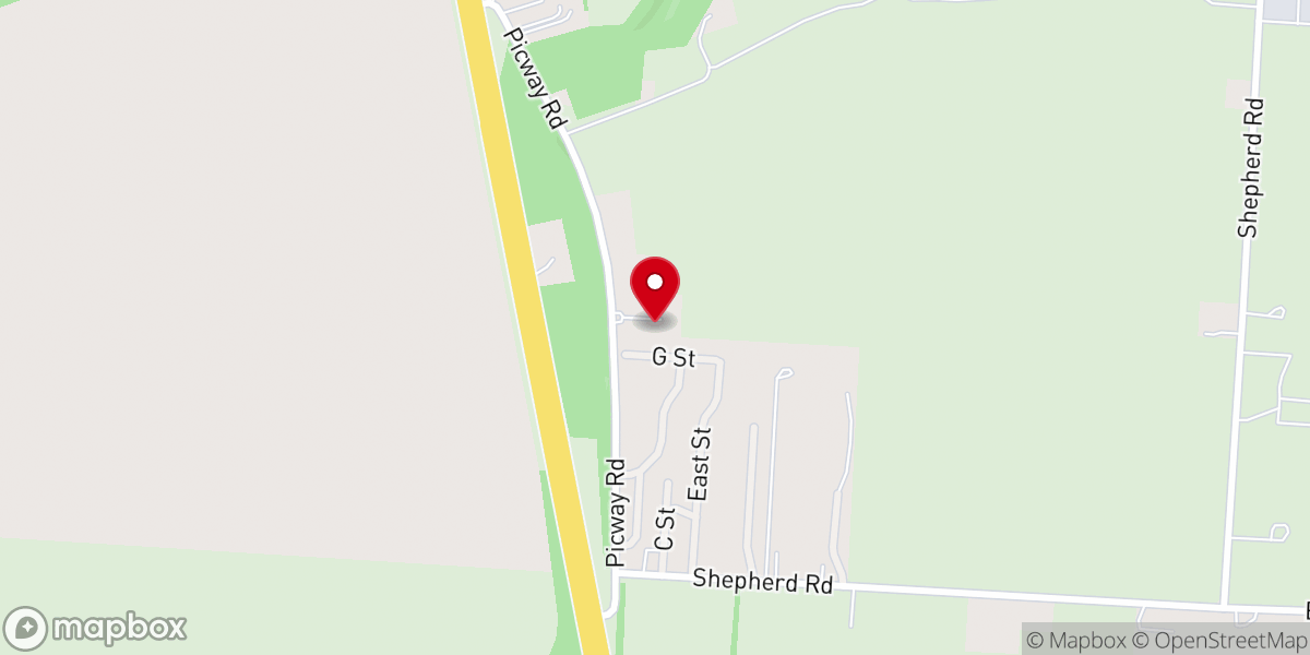 Map showing location of Ole Time Freewill Baptist Church