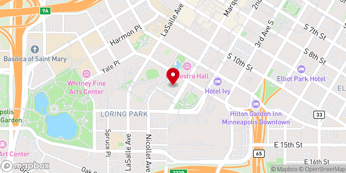Map showing location of Marquette Ministries Inc