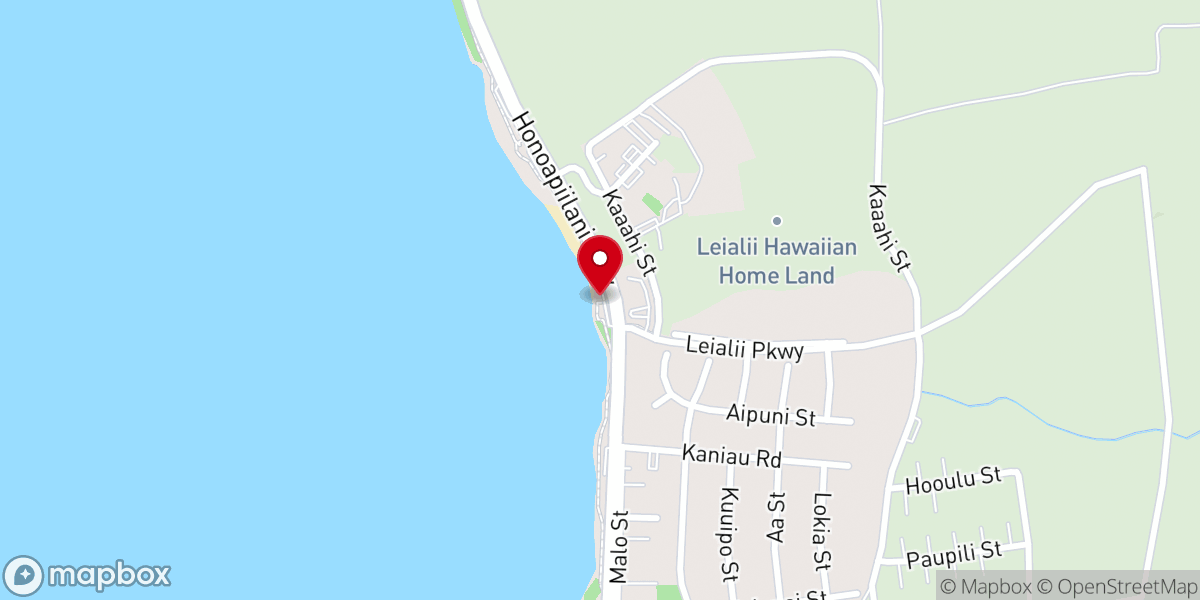 Map showing location of Wahikuli Wayside Park