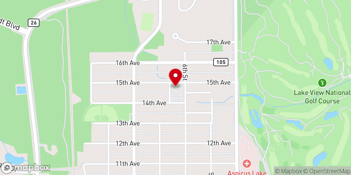 Map showing location of First Baptist Church