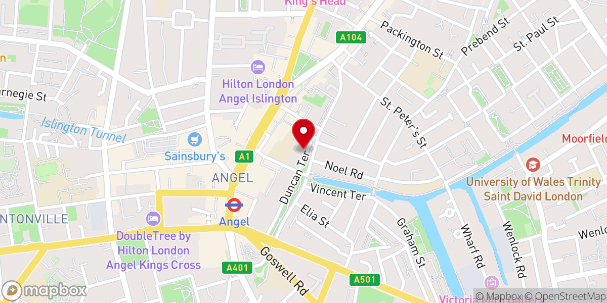 Map showing location of St John the Evangelist RC Church
