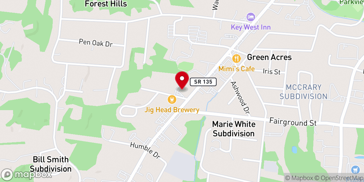 Map showing location of Algood Circle Drive Freewill Baptist Church