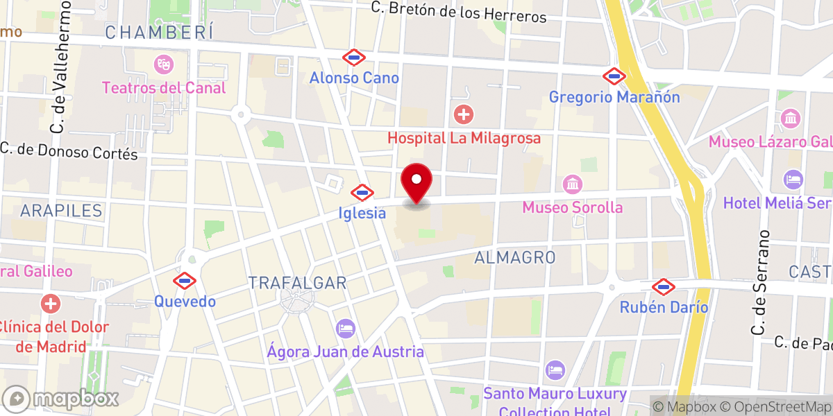 Map showing location of Iglesias Esclavas del Sagrado Corazón de Jesús