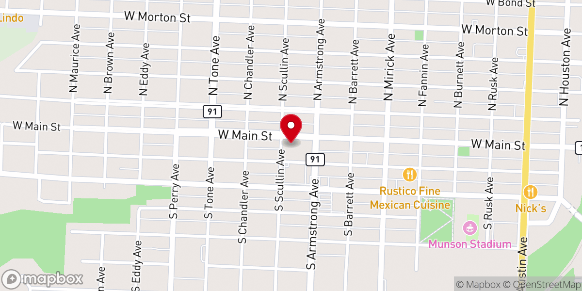 Map showing location of Waples Memorial United Methodist Church