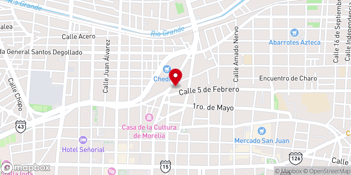 Map showing location of Peniel: Iglesia Cristiana para la Familia