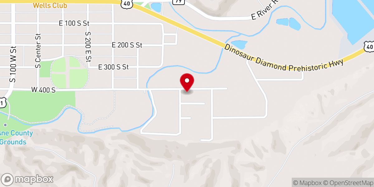 Map showing location of 1st Baptist Church of Duchesne