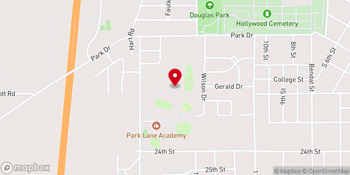 Map showing location of Church of Christ McComb